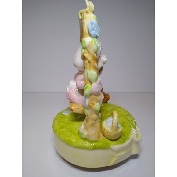 Summer Swing Priscilla Hillman Lil Mouse Porcelain Music Box Vintage 1984 Gorham - Picture 5 of 10
